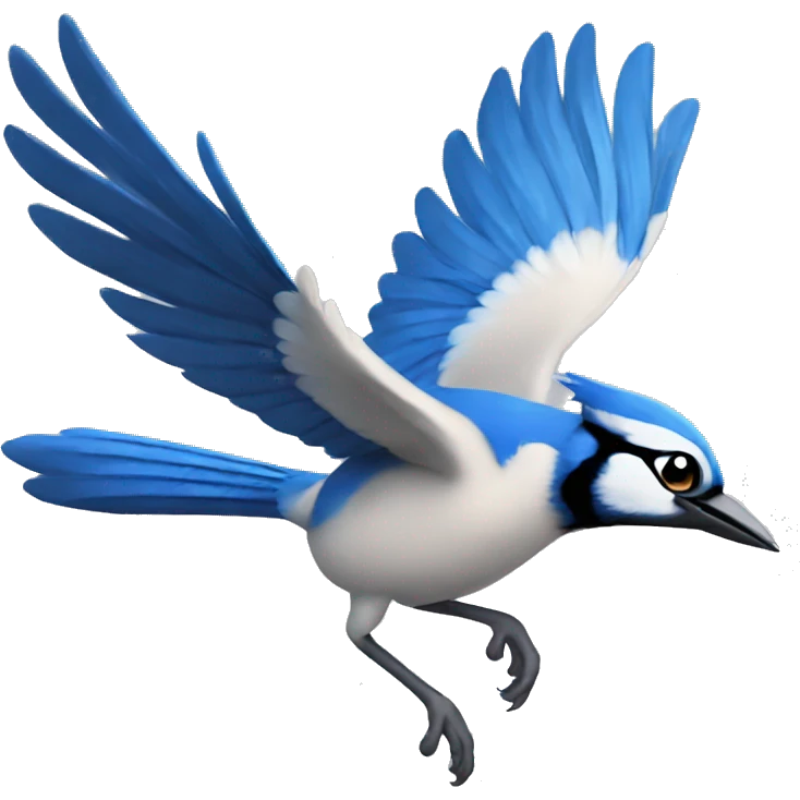 flying blue jay emoji