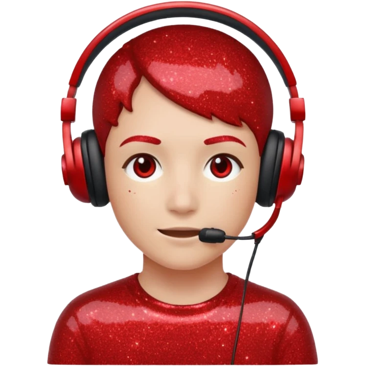 red glitter gamer emoji