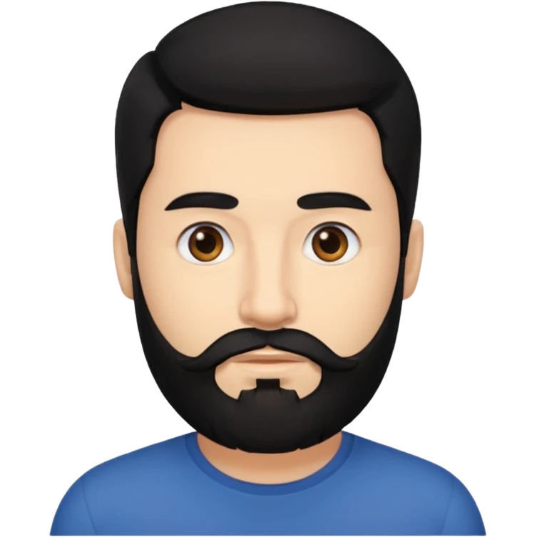 35 yaş sakallı siyah saç beyaz ten erkek emoji