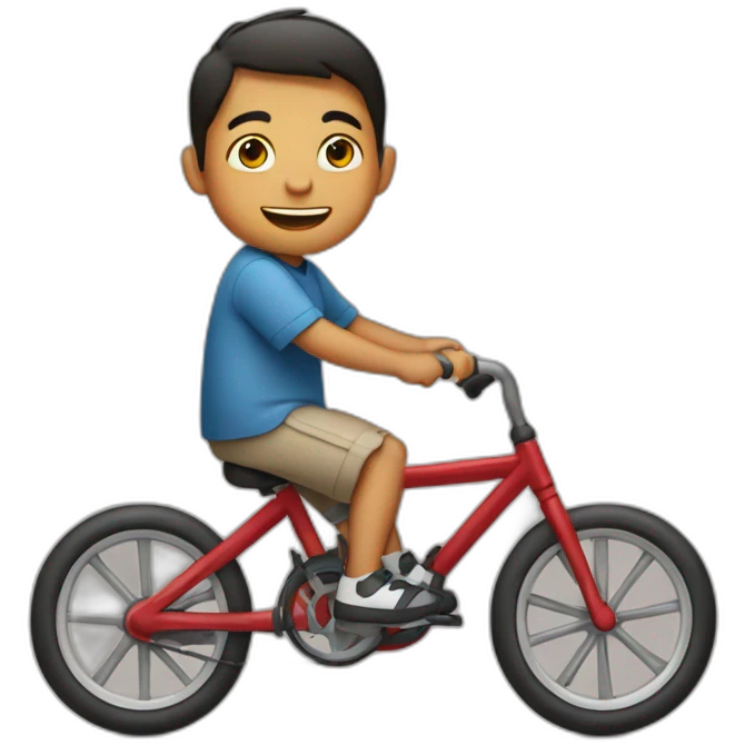 NIÑO EN BICICLETA SIN PEDALES emoji