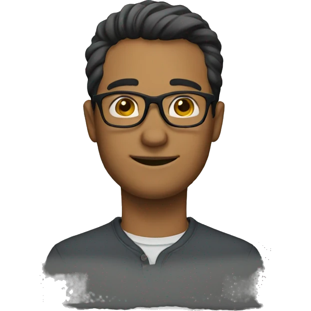 man with glasses emoji