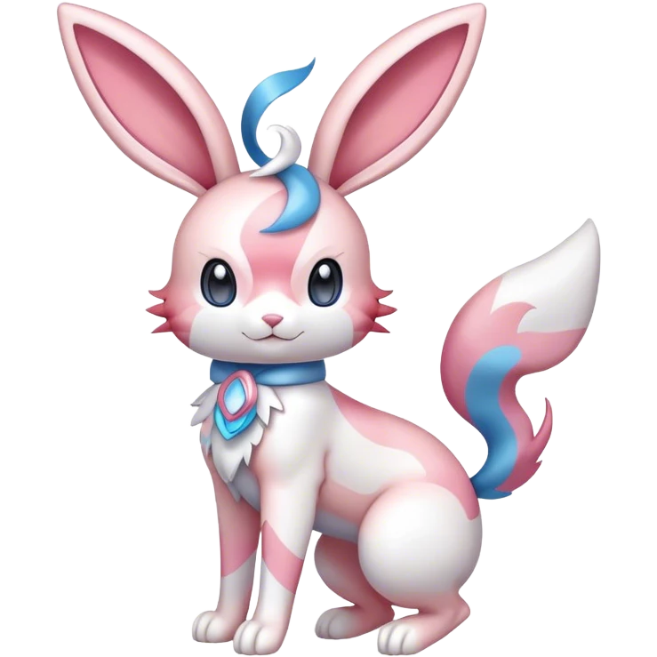 Sylveon-Bunny-Pokémon full body emoji