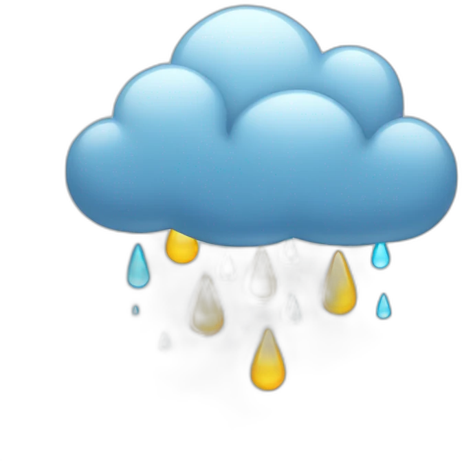 raining cloud emoji