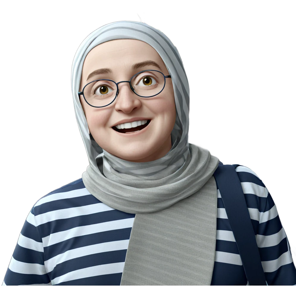 smiling boy in striped shirt emoji