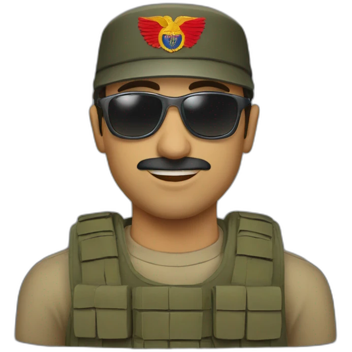 Armenian soldier sunglasses  emoji