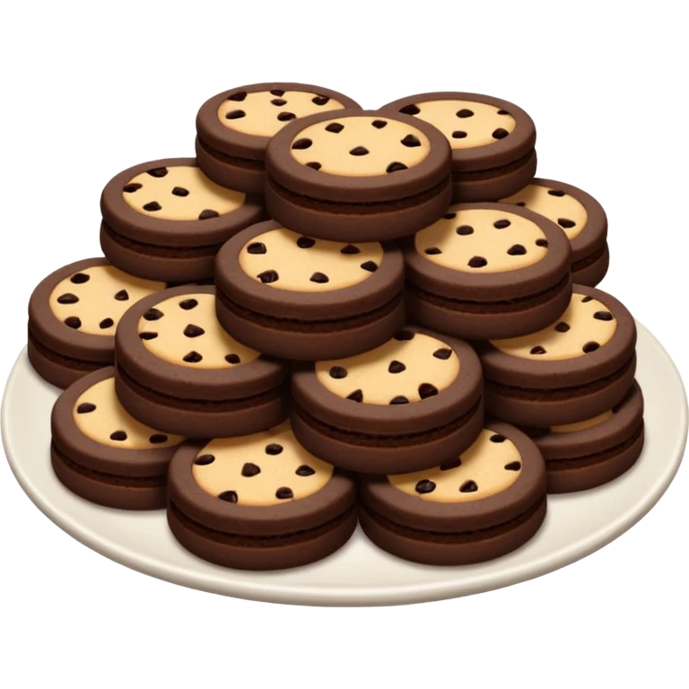 A plate of chocolate shortbread cookies emoji