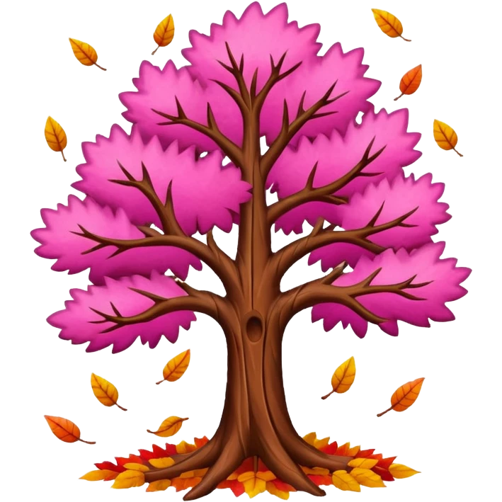 pink autumn tree emoji