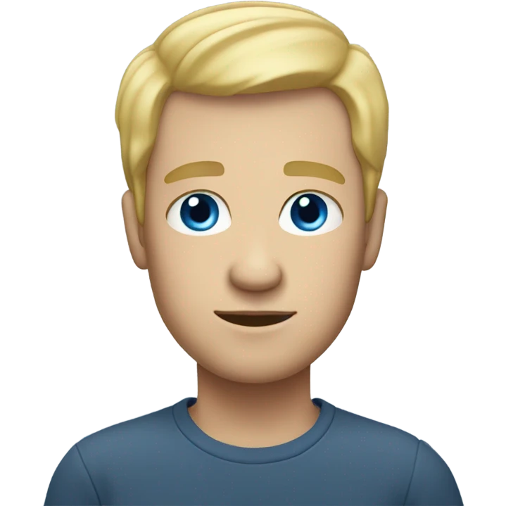 white dad with blonde hair and blue eyes emoji