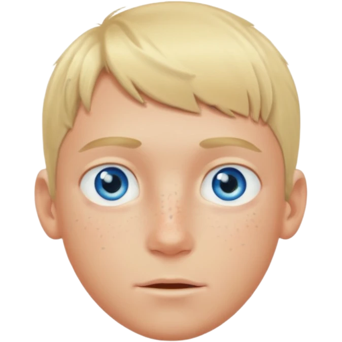 Make me a blond boy with blue eyes and a bit of a fringe emoji