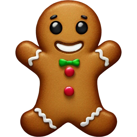 Gingerbread man emoji