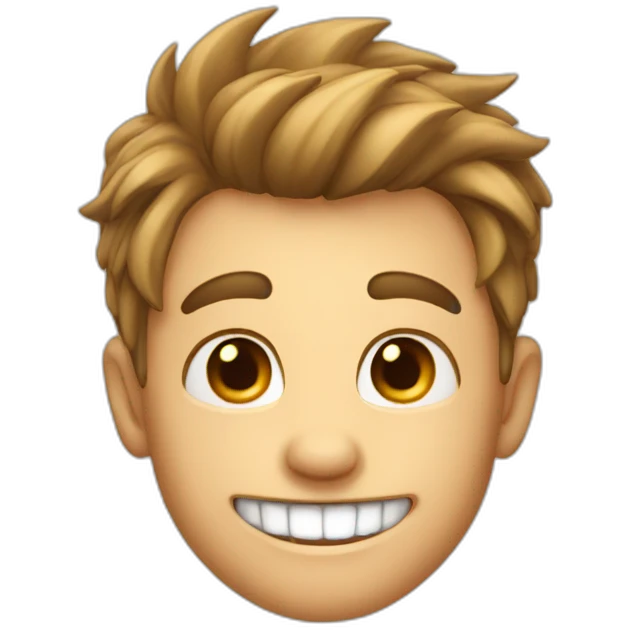 Man with front teeth like a mouse, cute emoji