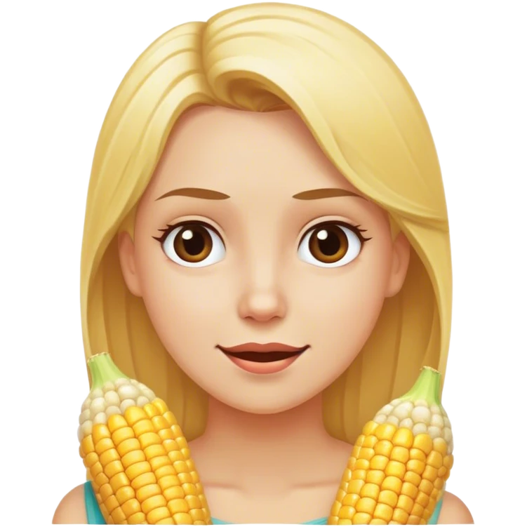 Blonde cornball emoji