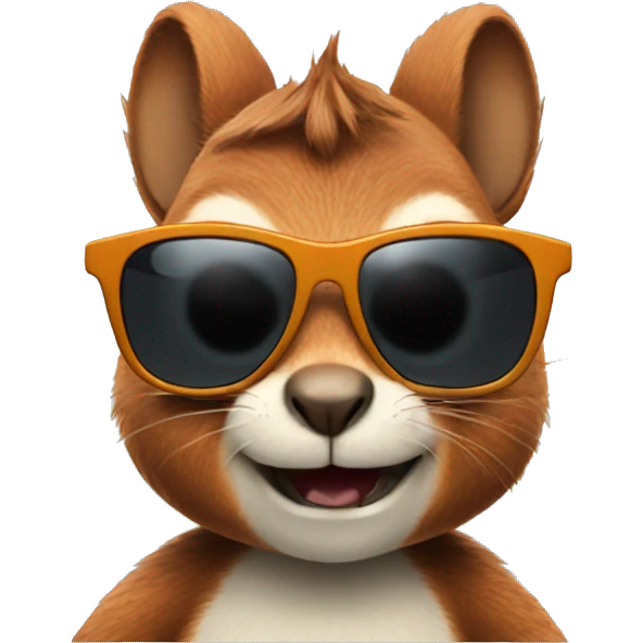Squirrel with sunglasses  emoji
