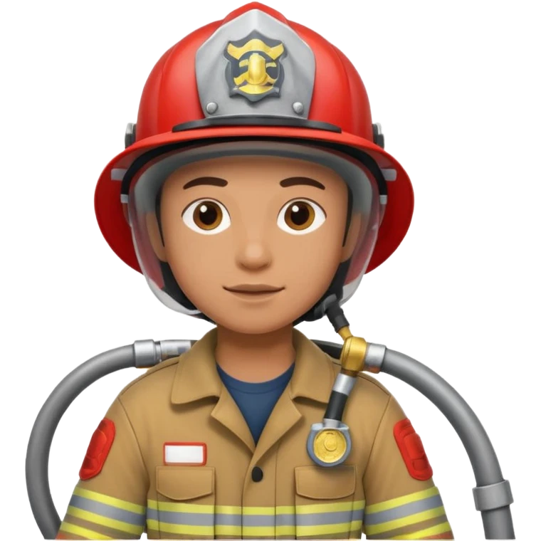 Bombeiro segurando mangueira emoji