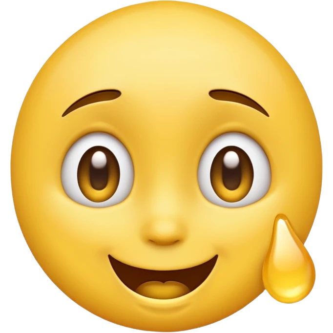Smile with A joyful face emoji with wide eyes and a big smile, tears of laughter flowing.  emoji