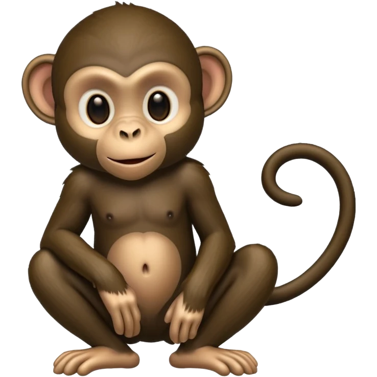 black monkey with human emoji