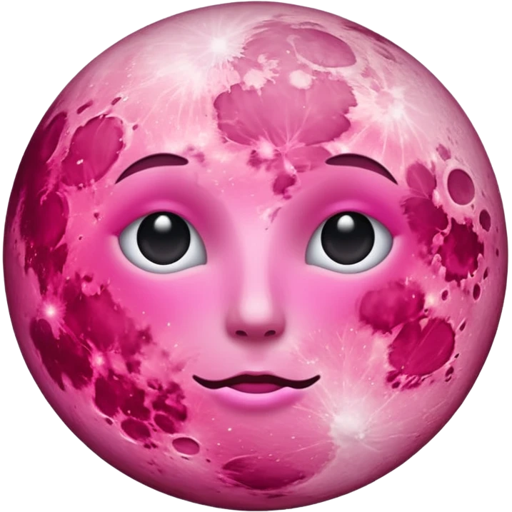 a pink full moon emoji