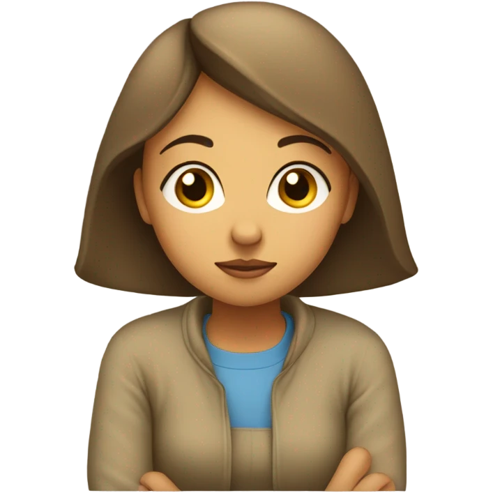 girl with nose in her hands emoji