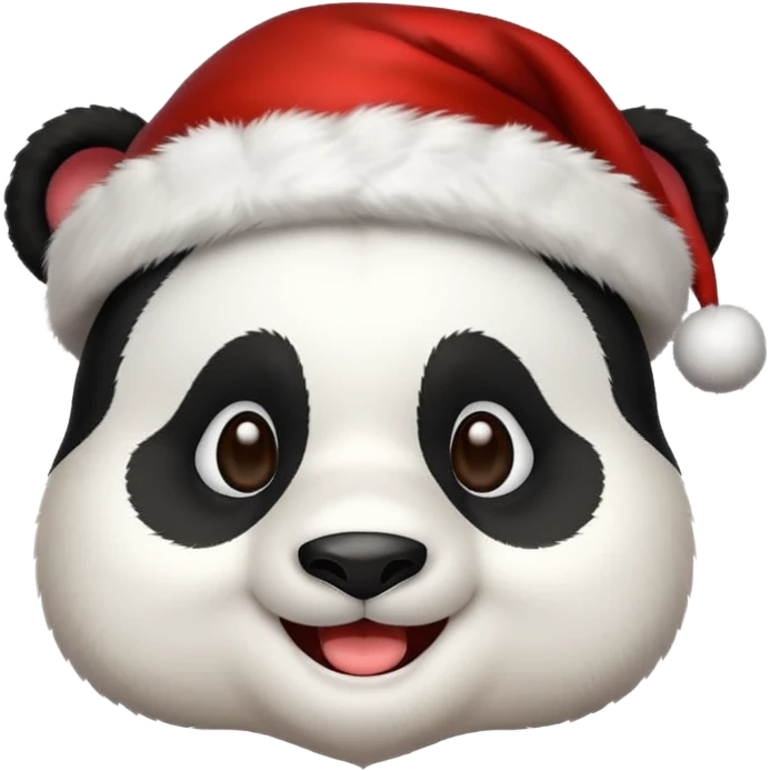 
Panda, Christmas hat  emoji