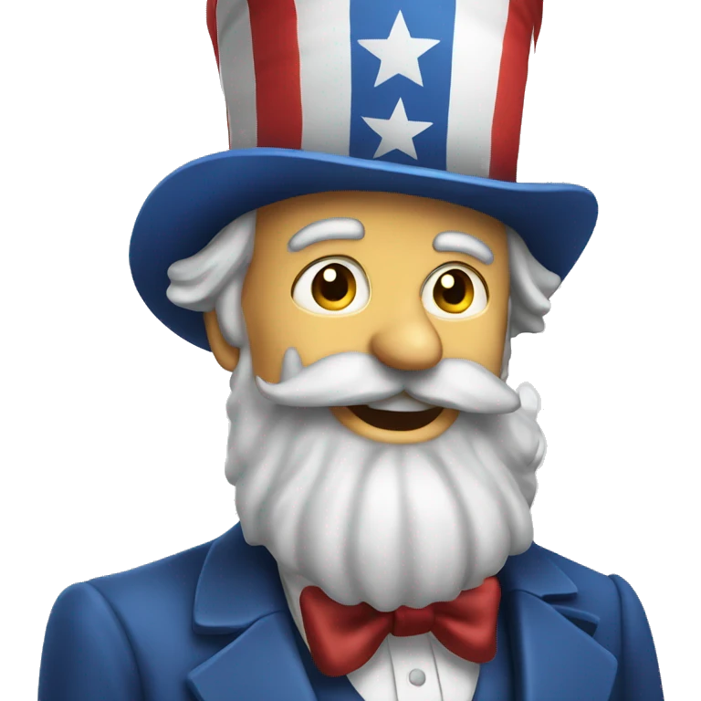 uncle sam with grey beard emoji