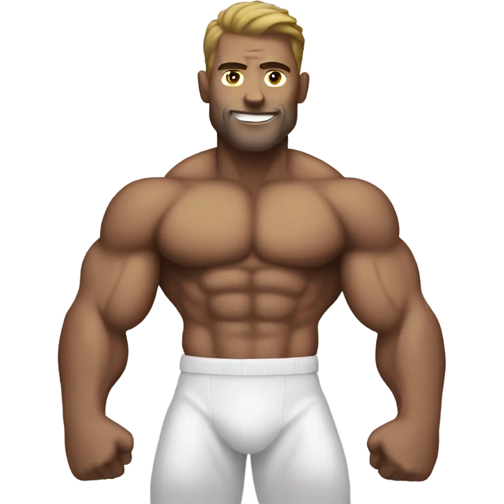 Super muscle white man emoji