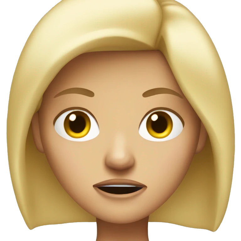 Angry blonde woman emoji