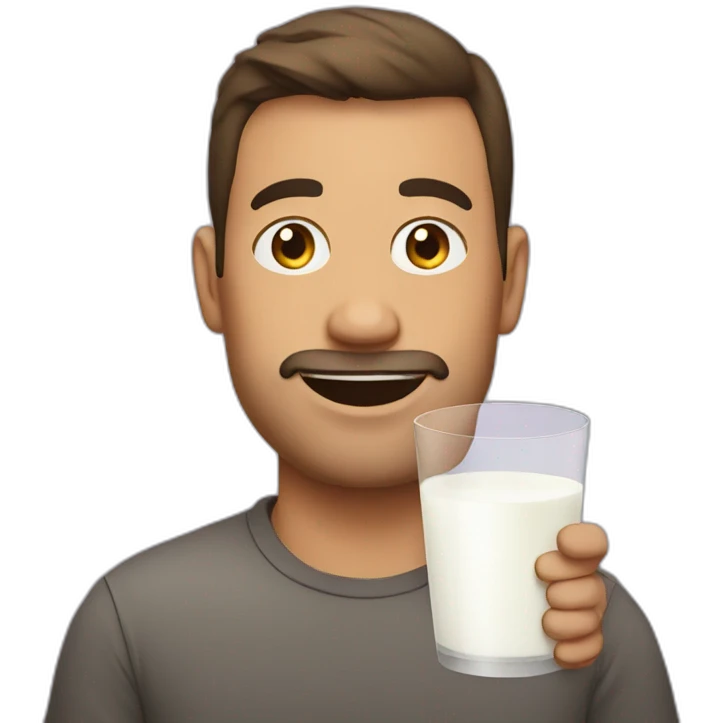 Dad with milk emoji