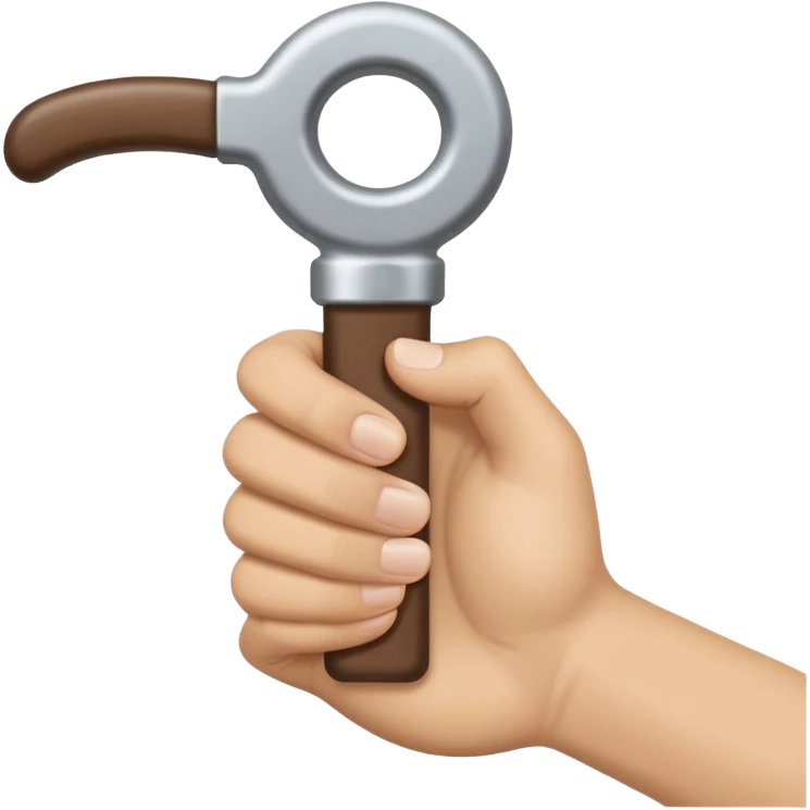 Handle on the hand emoji