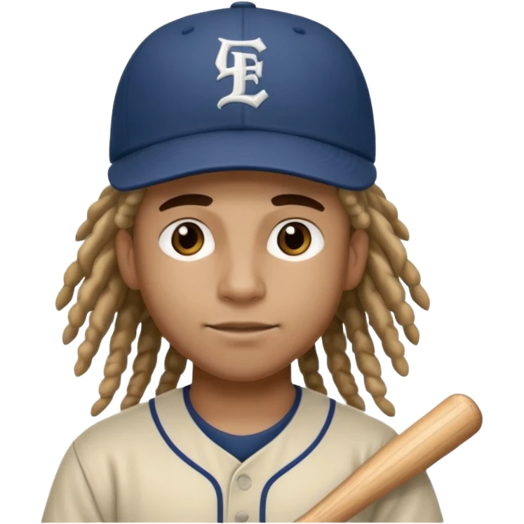 dreadlock baseball player emoji