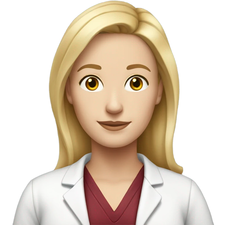 harvard physician white woman blonde hair head, neck and upper chest emoji