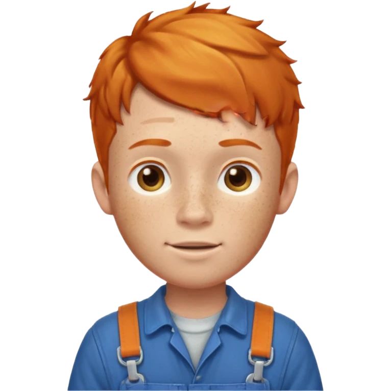 Ginger mechanic boy emoji