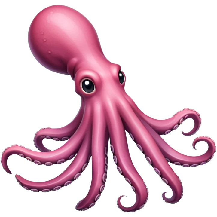 Octopus leg, pink, cutted, single leg emoji