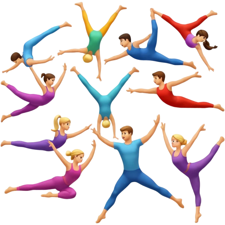 Acrobacias aereas en tela  emoji