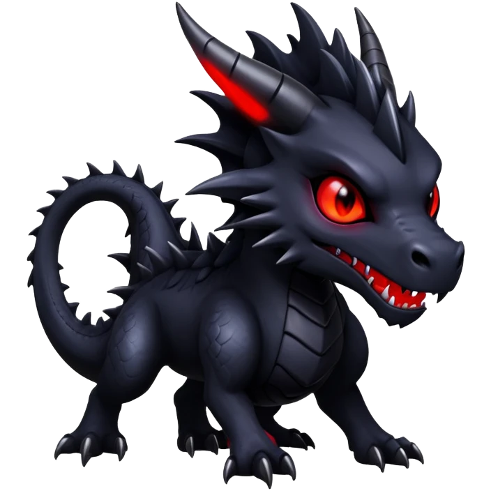 Gothic Badass Edgy Dark Mysterious Mystical Dragon-Beast-Fursona-Digimon-Creature emoji