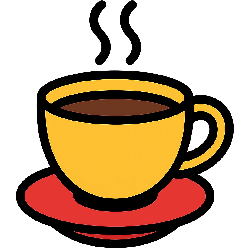 colored icon of a cup of coffee emoji