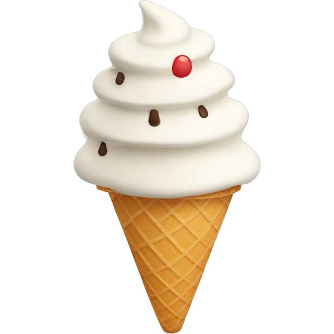Ice cream with a hat  emoji