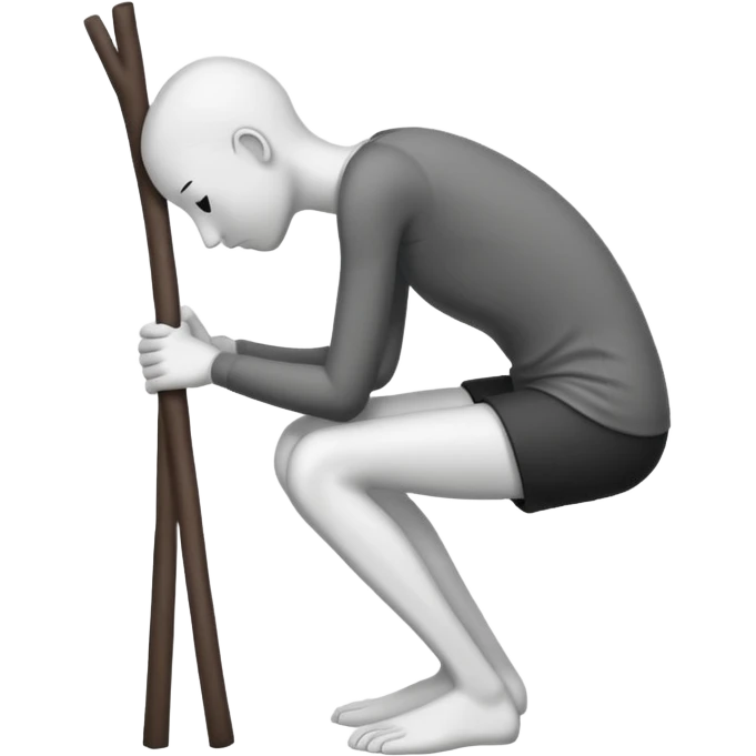 stick figure with back pain emoji