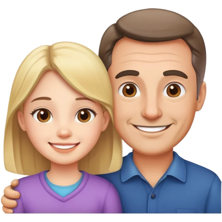 Girl with her dady emoji