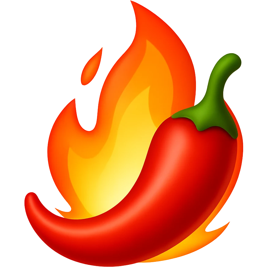 A spicy food emoji, emoji style emoji