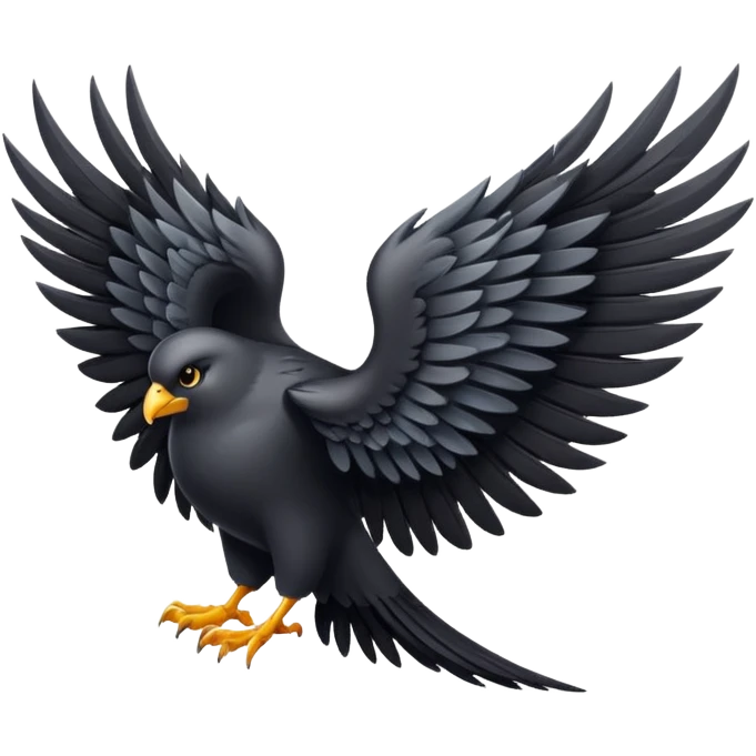 Black wing emoji