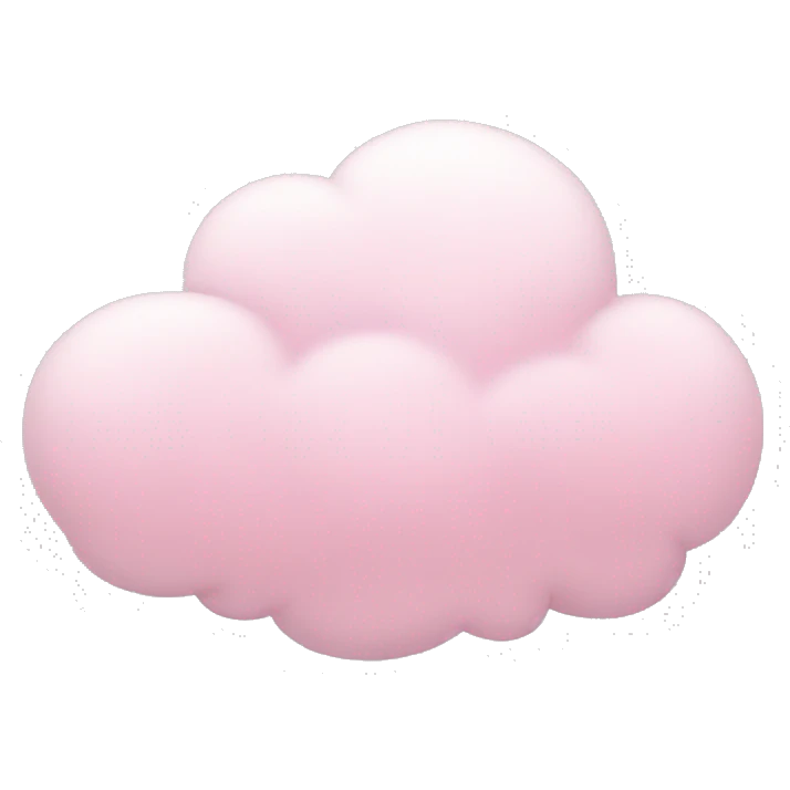 Pastel pink cloud emoji