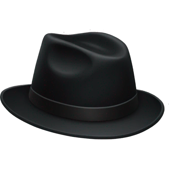 Black hat with words Dark  emoji