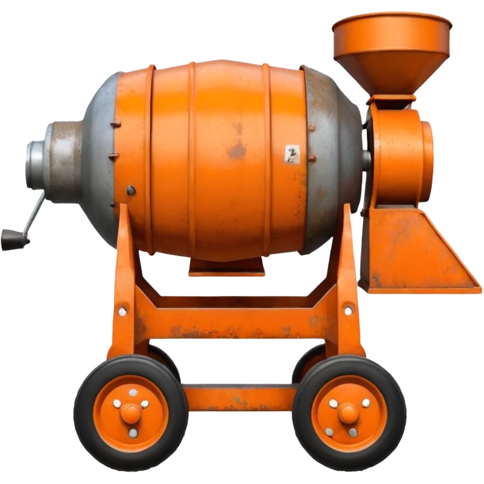 small orange cement mixer (not a truck) emoji