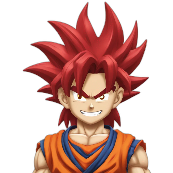 Goku ssj4, smiling, emoji