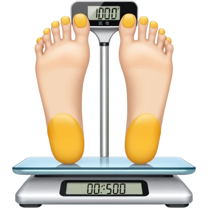 feet on digital scales emoji
