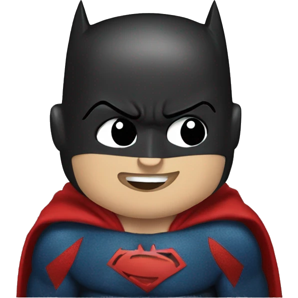 batman kissng superman emoji