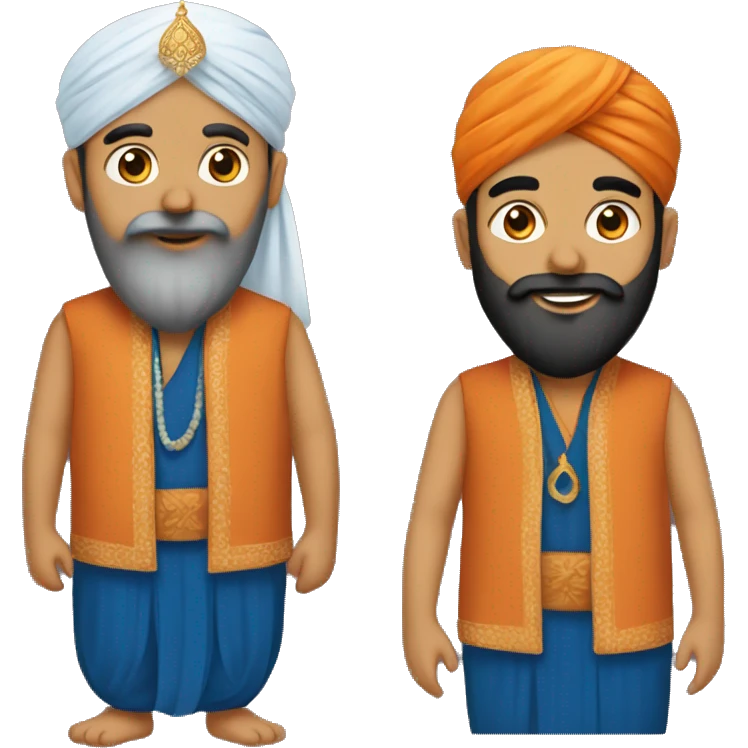 Sikh and pandit  emoji