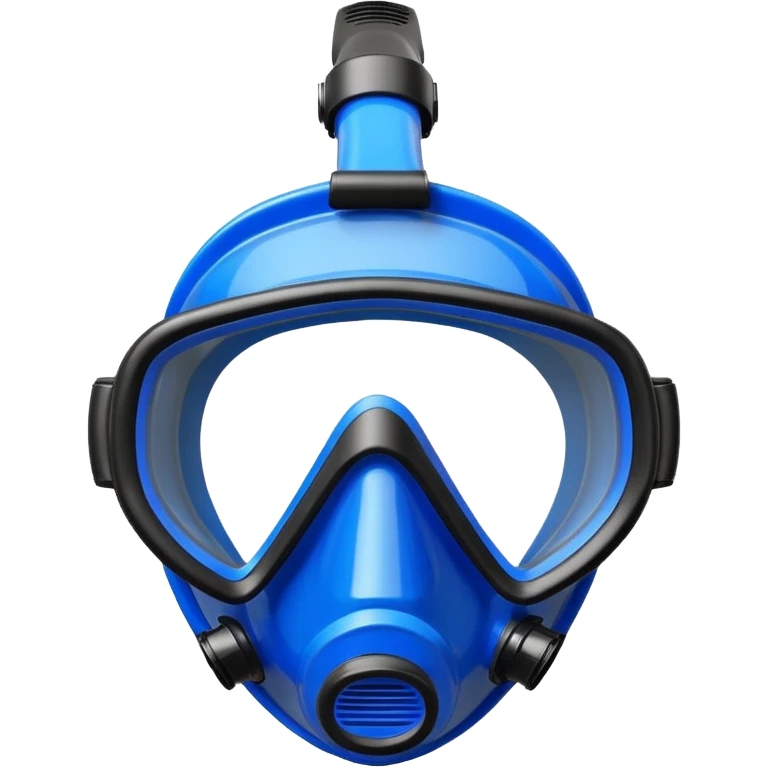 black and blue Snorkel mask emoji