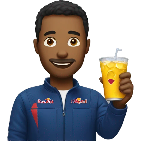 The man who drinks redbull emoji