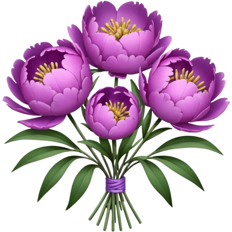 bouquet of lavender peonies emoji